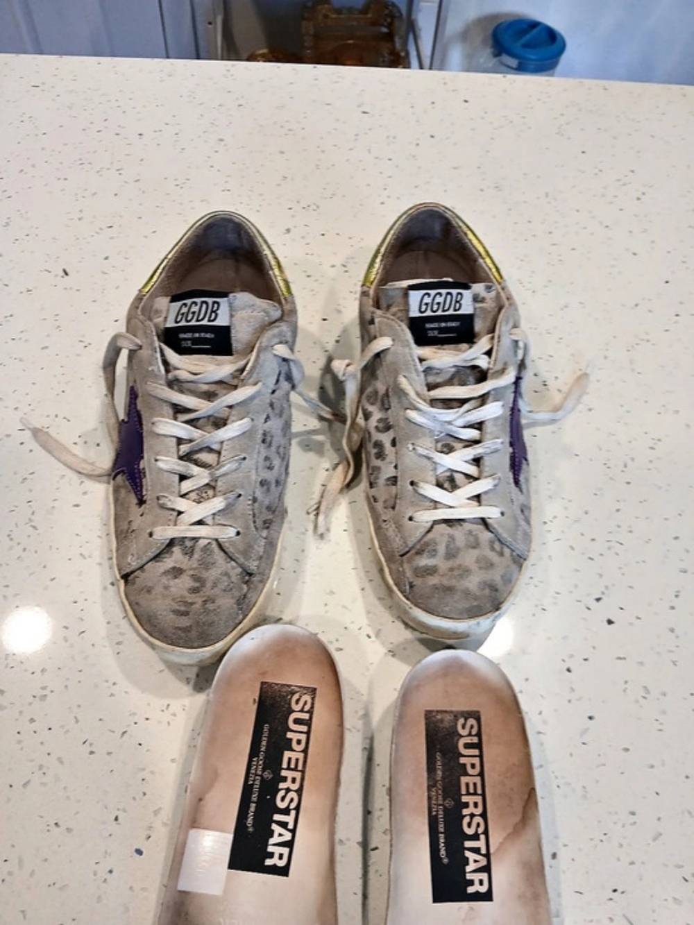 Golden Goose Super-Star Sneakers Gray & Purple EU 38 - Picture 9 of 16
